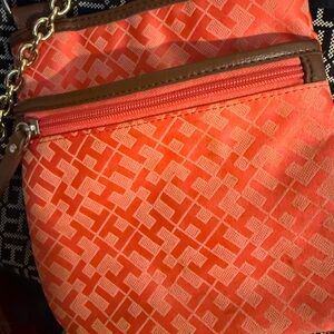 Tommy Hilfiger Coral and Chocolate Crossbody Bag